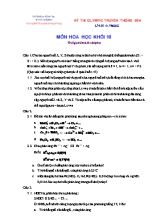 Kỳ thi olympic truyền thống 304 lần IX - Năm 2003 môn Hóa học khối 10